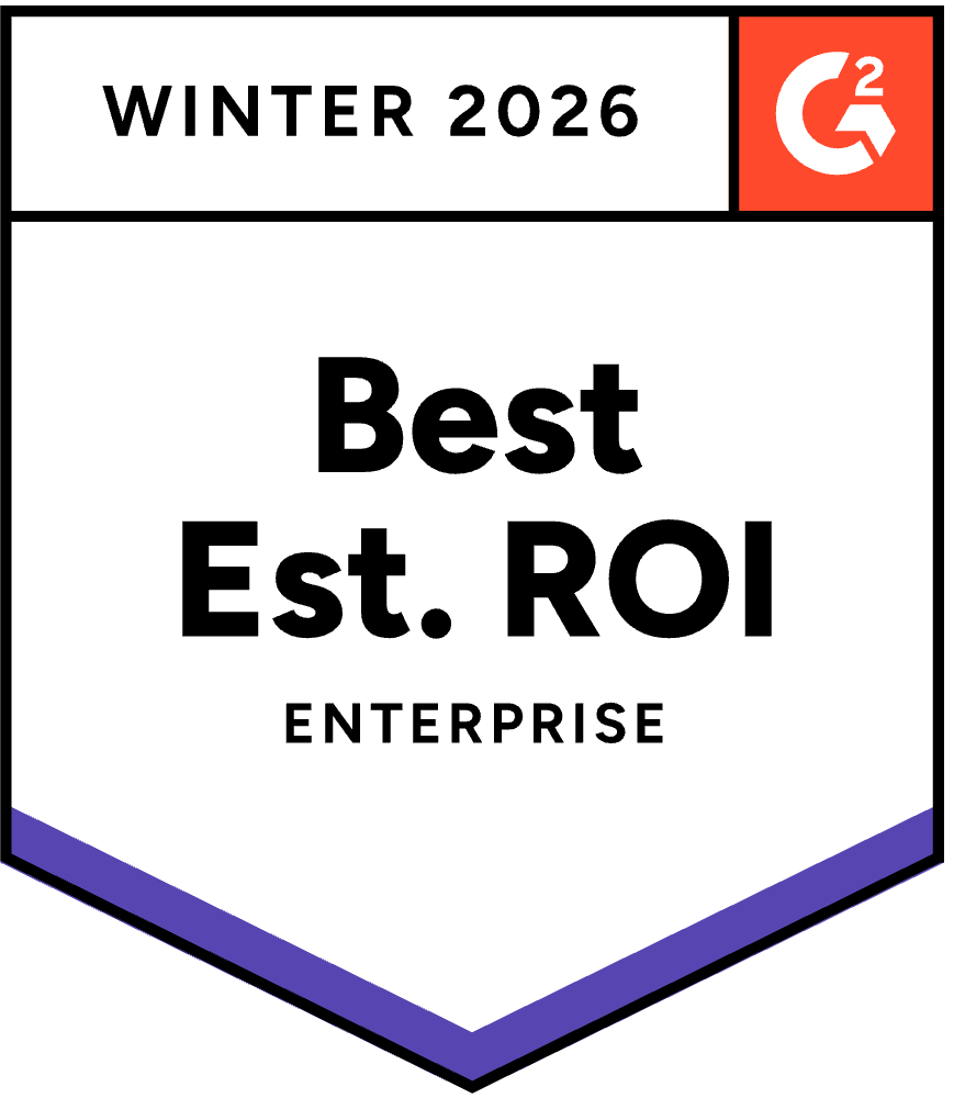 G2 Best Estimated ROI, Enterprise, Winter 2026